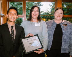 Dana Applebee receives her Exceptional Support Staff Award